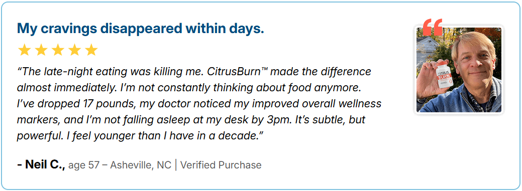 CitrusBurn customer testimonial 2