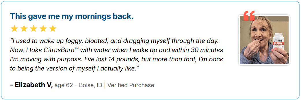 CitrusBurn customer testimonial 3